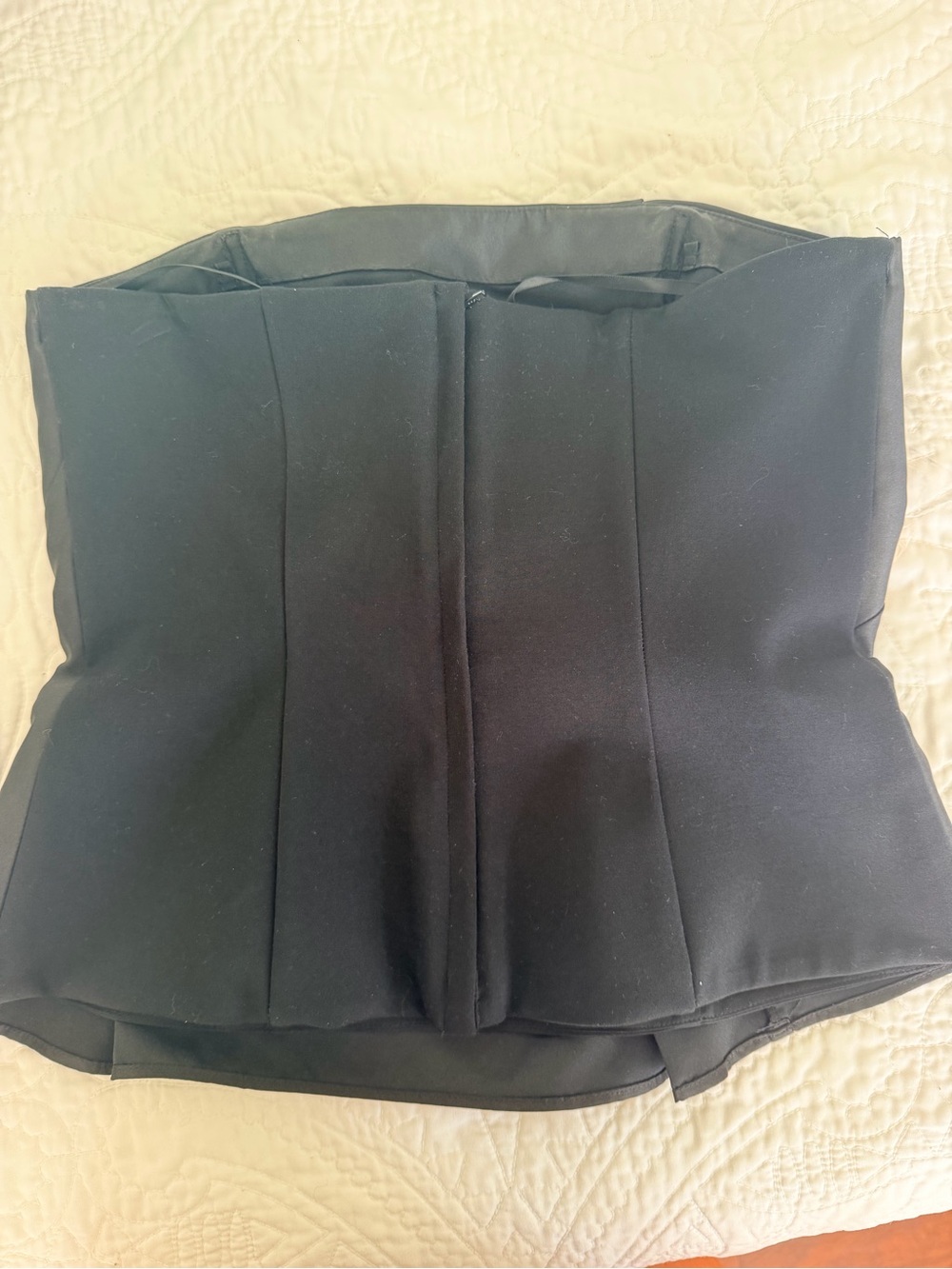 White House Black Market Black Strapless Peplum Bustier Crop Top -Black. Size 4 - Picture 3 of 6